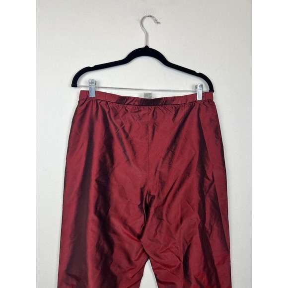 Vtg 80's Neiman Marcus 100% silk suit set- burgundy sequin trim sz 12 retro - Picture 11 of 11